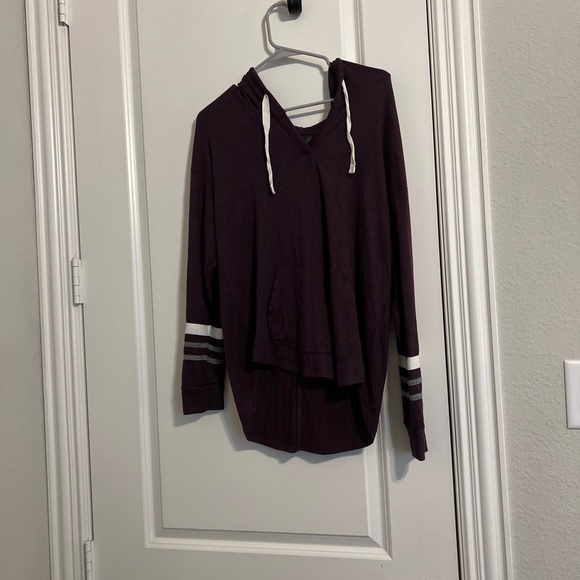 EUC Mix By 41 Hawthorn V-Neck Pullover Hoodie Sweater Purple Women's Sized Large - Picture 1 of 7